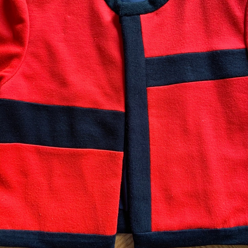 Mod 1960s color block cropped wool jacket S/M - Picture 5 of 6